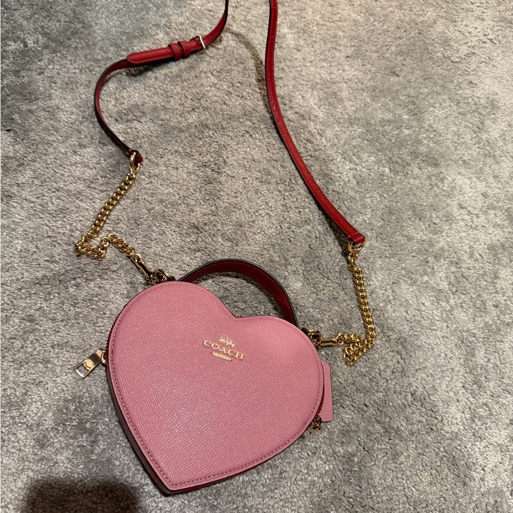 Coach Heart-Shaped Pink Crossbody Bag